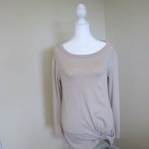 LookbookStore Women's Casual Knot Side Twist Knit Blouse Top Size Small EUC